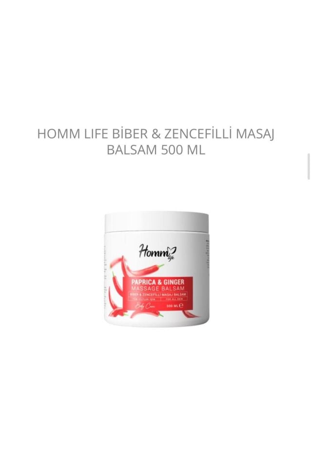 BİBER & ZENCEFİLLİ MASAJ BALSAM 500 ML