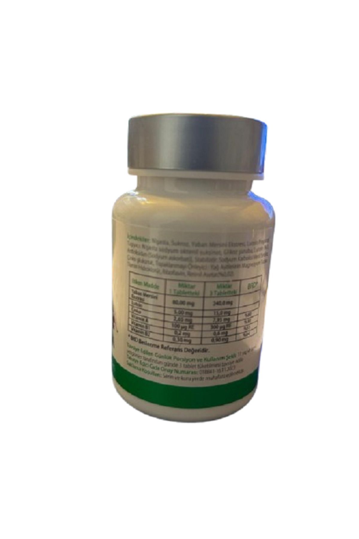 Vision Lutein ve Vitamin A İçeren Takviye Edici Gıda