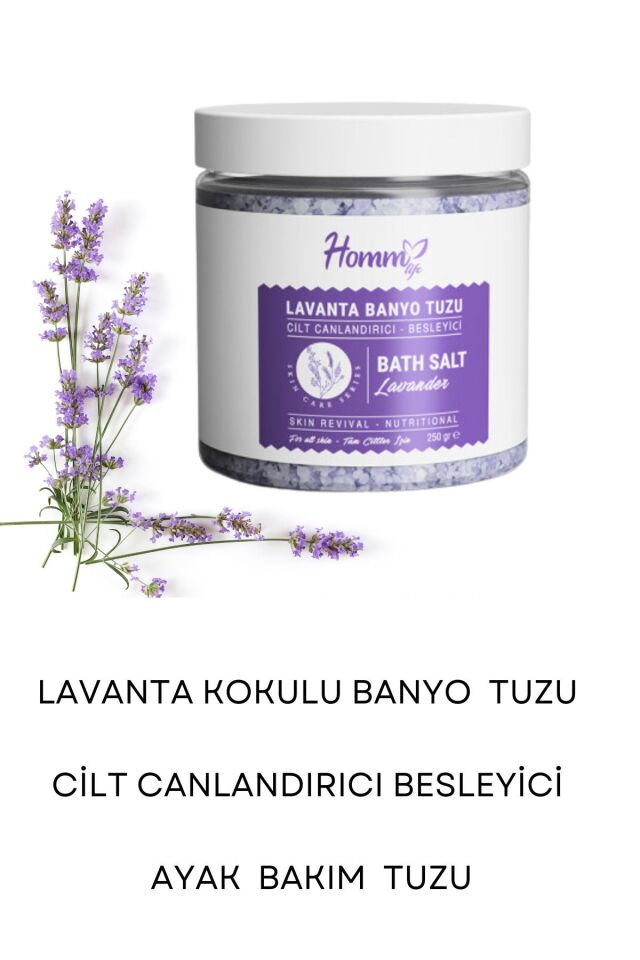 Lavanta kokulu cilt canlandırıcı besleyici ayak bakım tuzu banyo tuzu homm life bitkisel