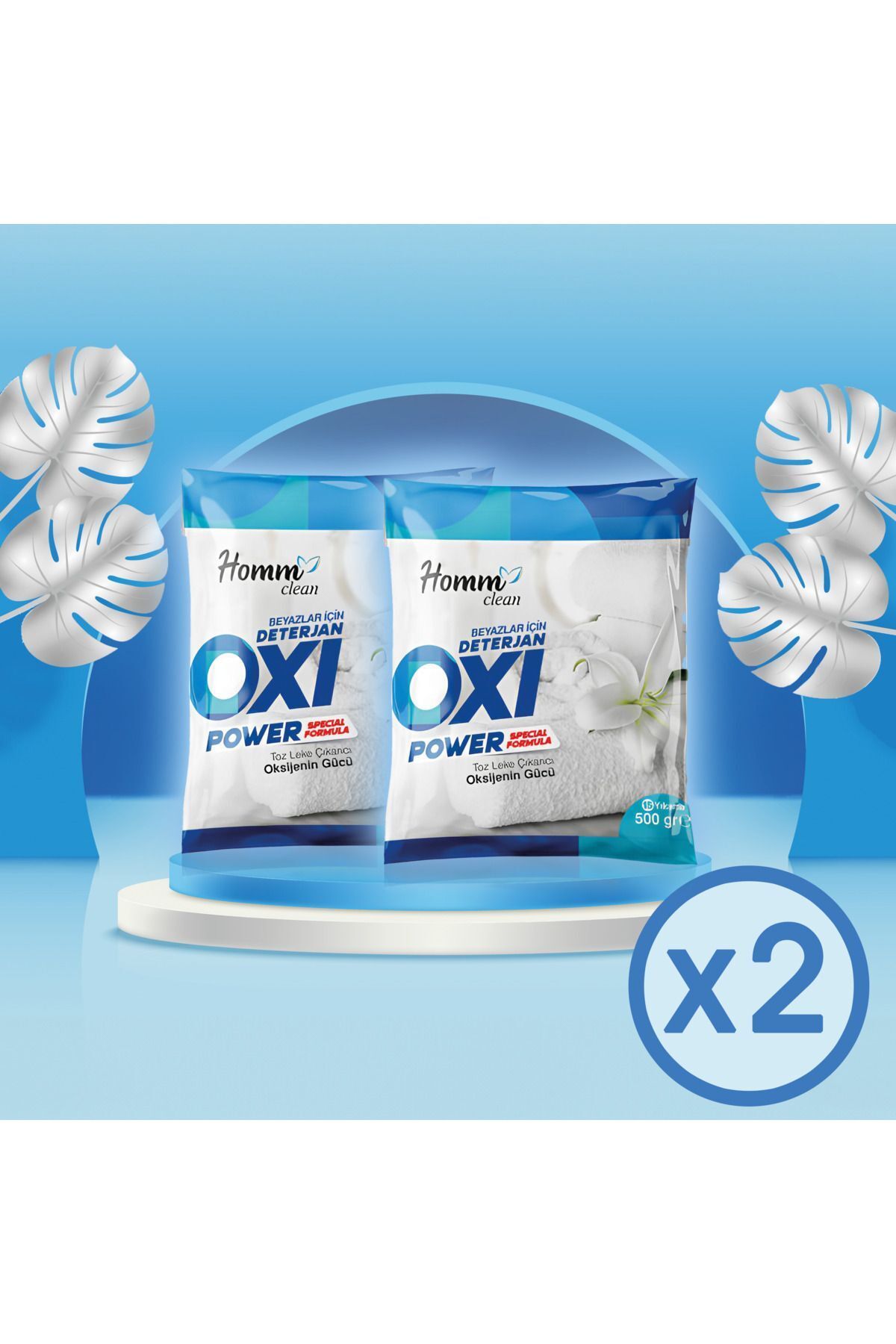 HOMM CLEAN OXI Power Beyazlar İÇİN 500 gr Leke Çıkarıcı 2 ADET