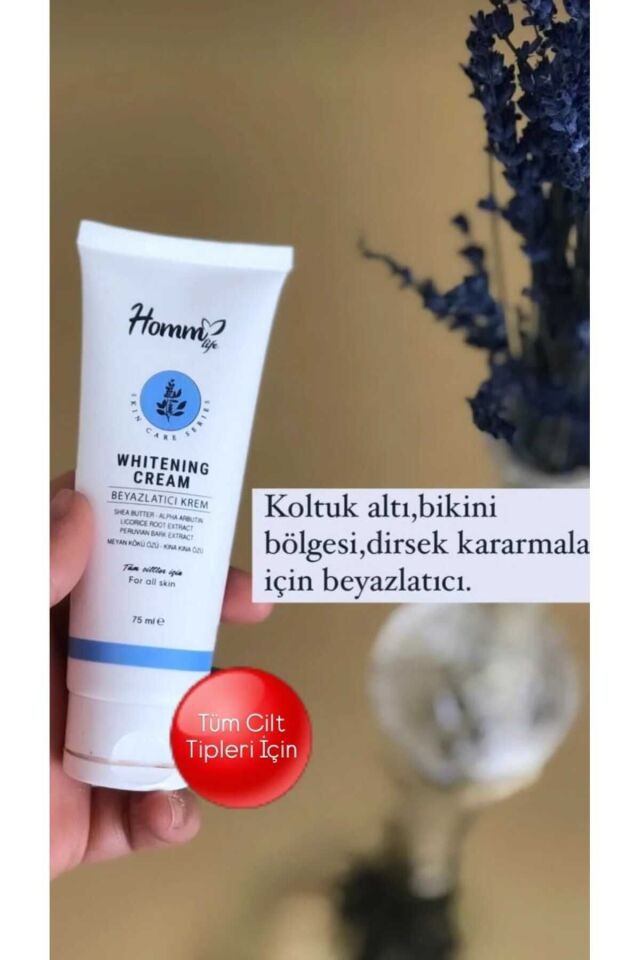Homm Life Beyazlatıcı Krem 75 ml Tüm Cilt Tipleri İçin
