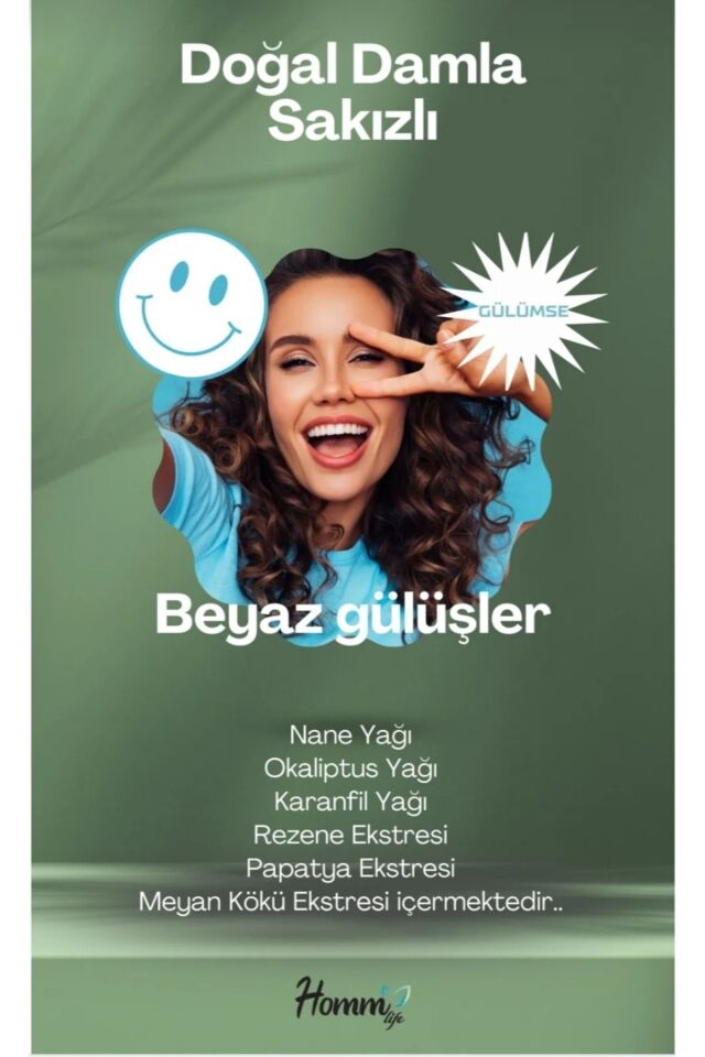 HOMM BİTKİSEL DAMLA SAKIZLI DİŞ MACUNU