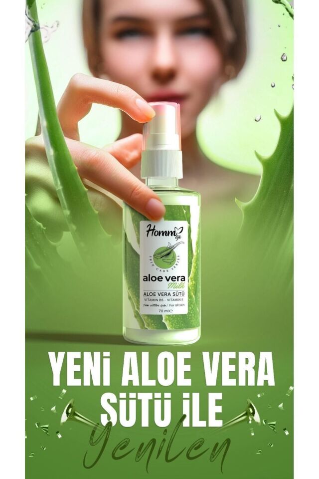 Aloe Vera Sütü Vitamin B5 Vitamin E Tüm Cilt Tipleri İçin 70 ml