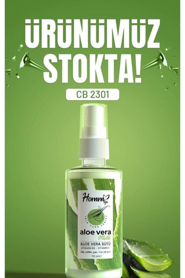 Aloe Vera Sütü Vitamin B5 Vitamin E Tüm Cilt Tipleri İçin 70 ml