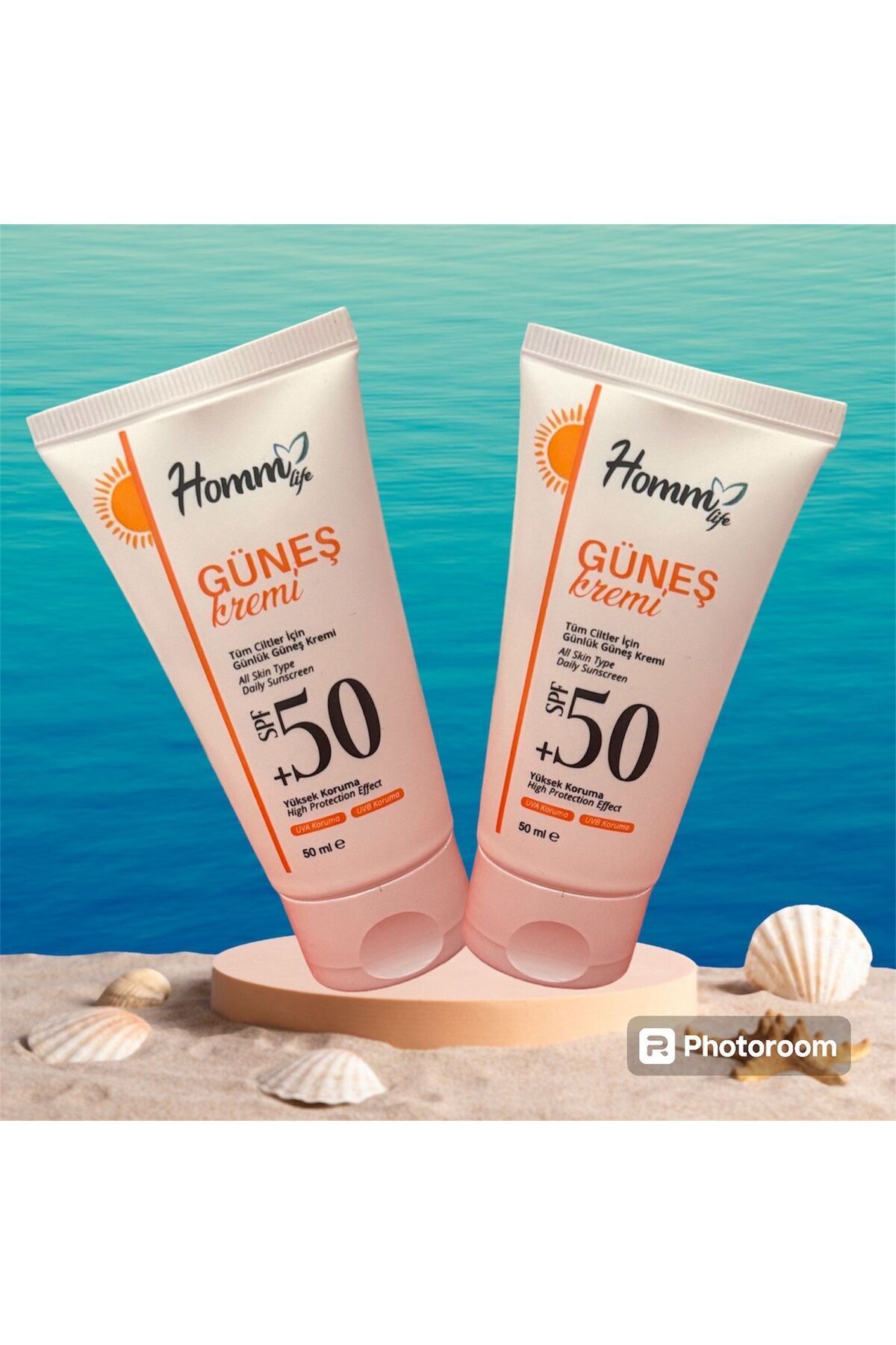 HOMM LIFE GÜNEŞ KREMİ 50 SPF 50 ML 2 Adet