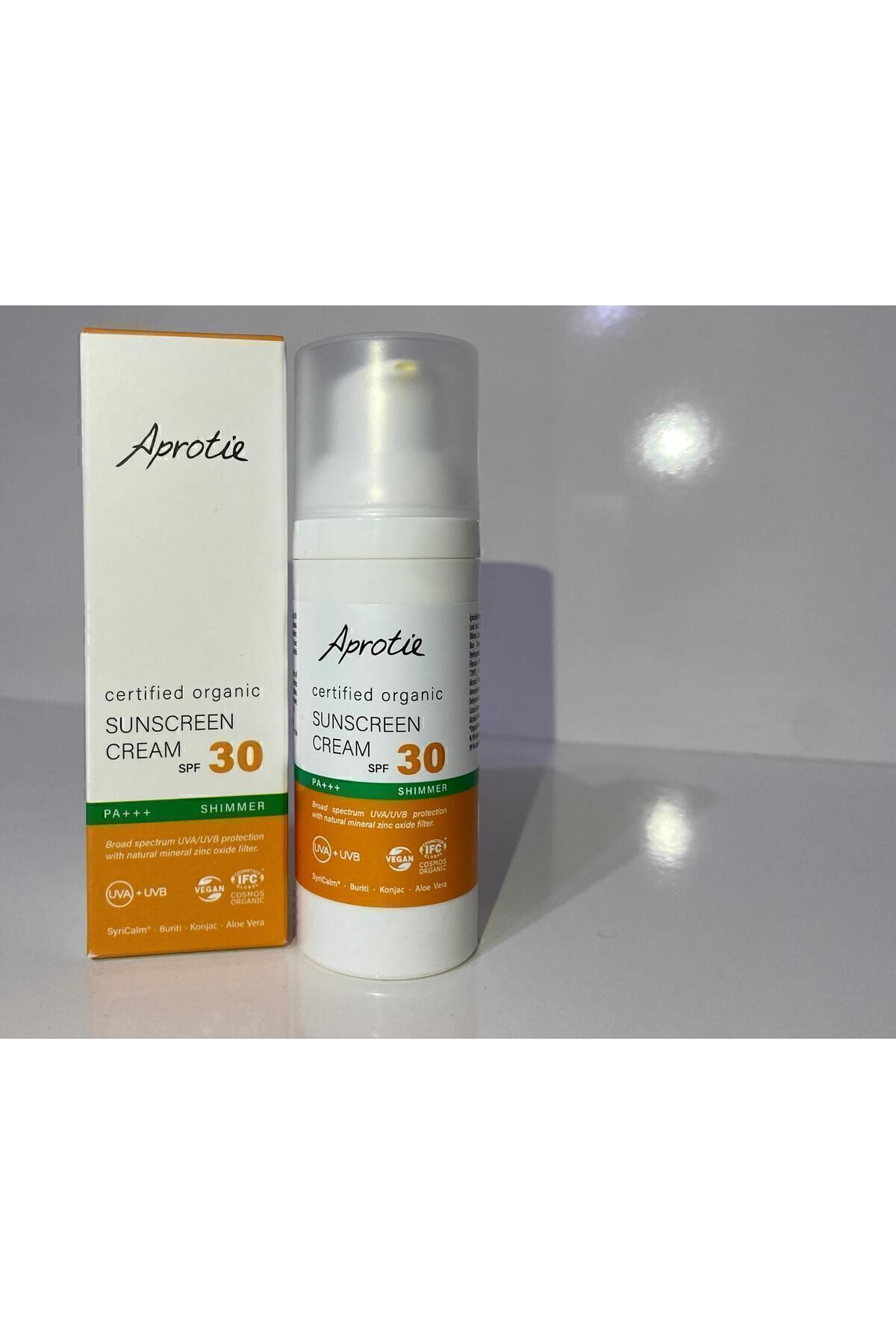 Spf 30 Leke Karşıtı Yüksek Koruyucu Vegan Yüz Güneş Kremi Aprotıe Güneş Kremi /50 ml