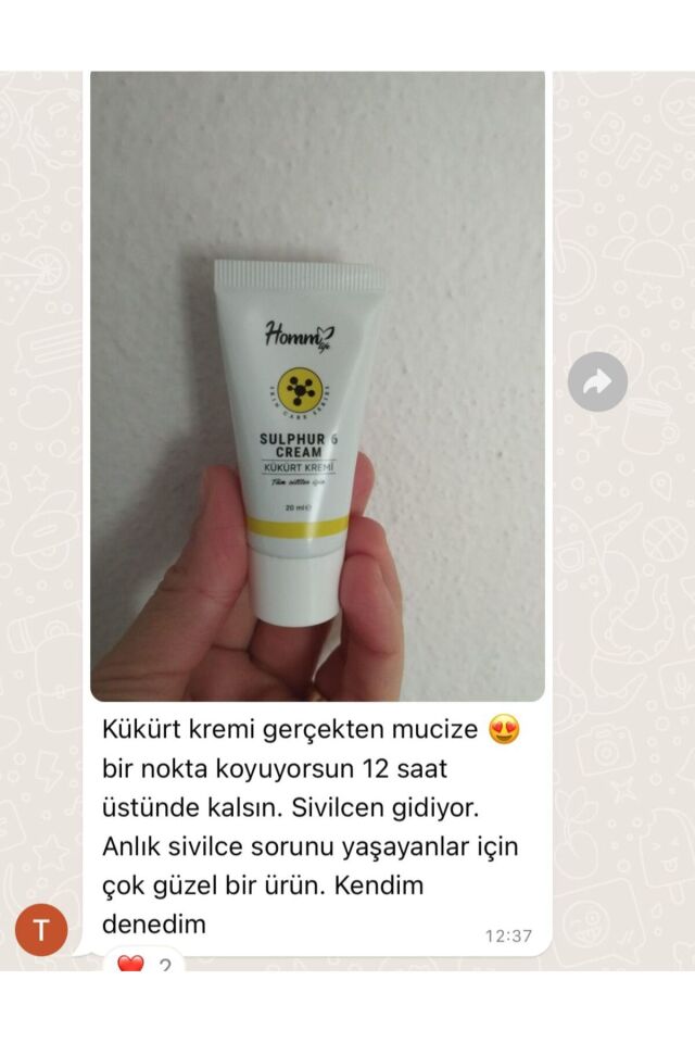 HOMM LIFE KÜKÜRT KREMİ 20ML