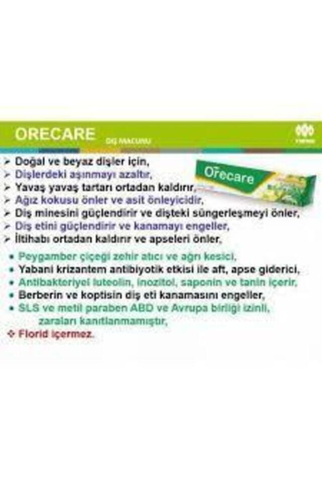 Tiens Orecare Bitkisel Diş Macunu 135 Ml (yeşil Şerit)
