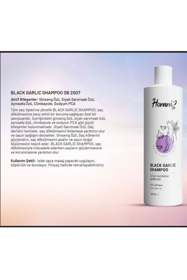Homm Life BLACK GARLIC ŞAMPUAN 400 ML