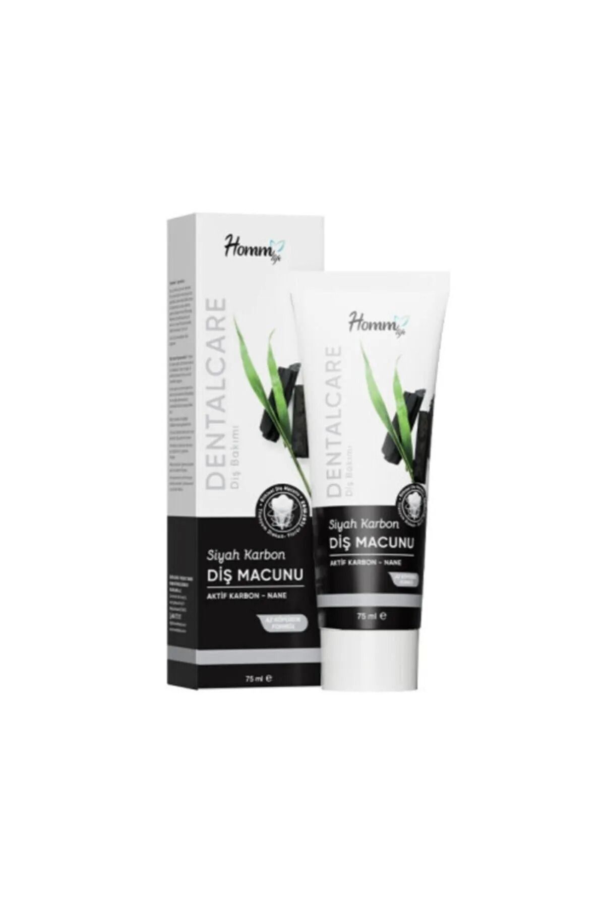 HOMM LIFE SİYAH KARBON DİŞ MACUNU 75 ML