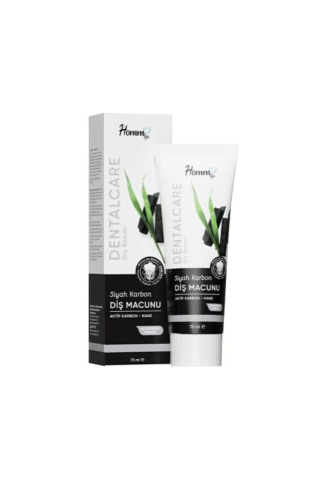HOMM LIFE SİYAH KARBON DİŞ MACUNU 75 ML