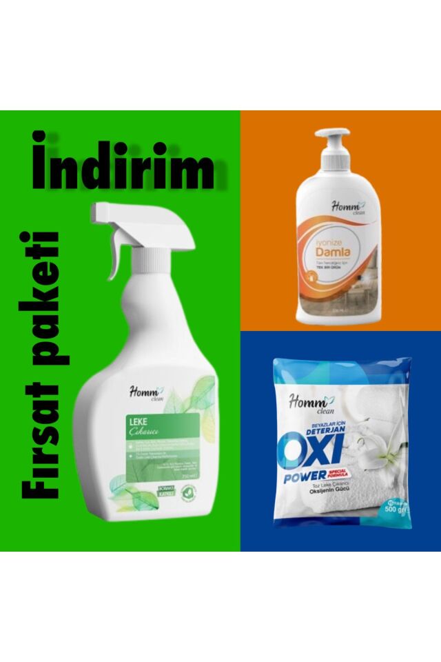 İYONİZE DAMLA, LEKE ÇIKARICI, OXI POWER 3 LÜ SET