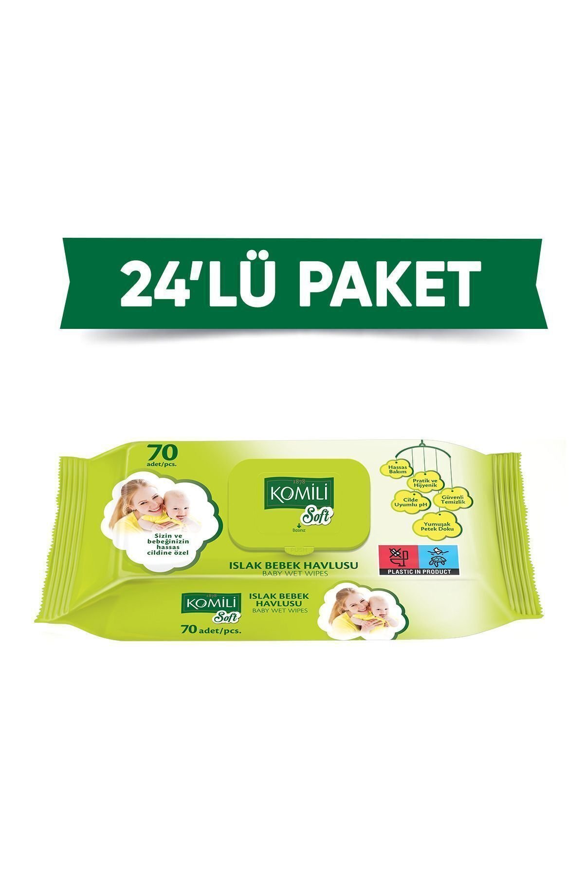 Soft Islak Havlu 70'li - 24'lü Paket - 1680 Yaprak