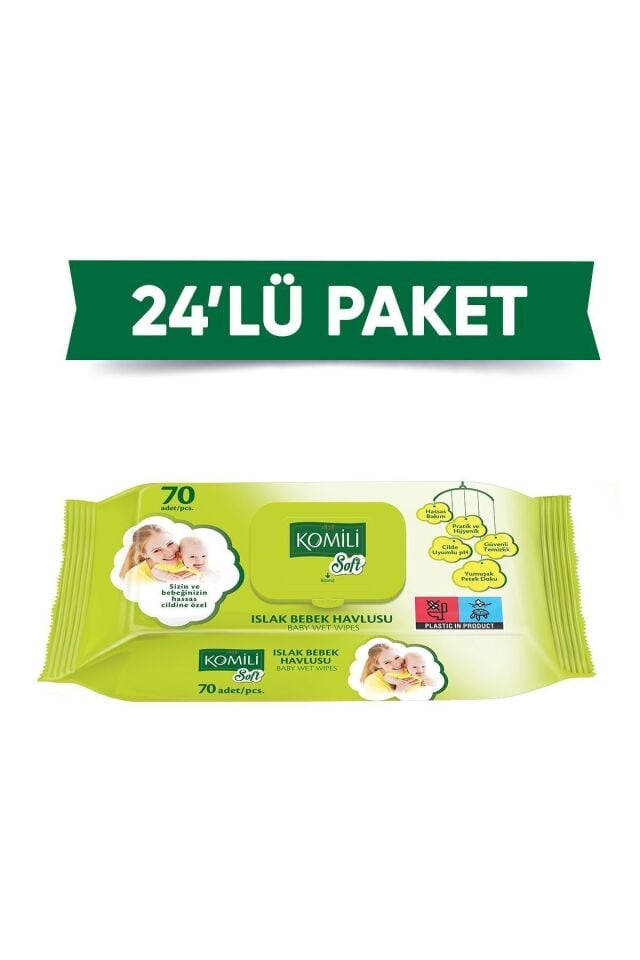 Soft Islak Havlu 70'li - 24'lü Paket - 1680 Yaprak