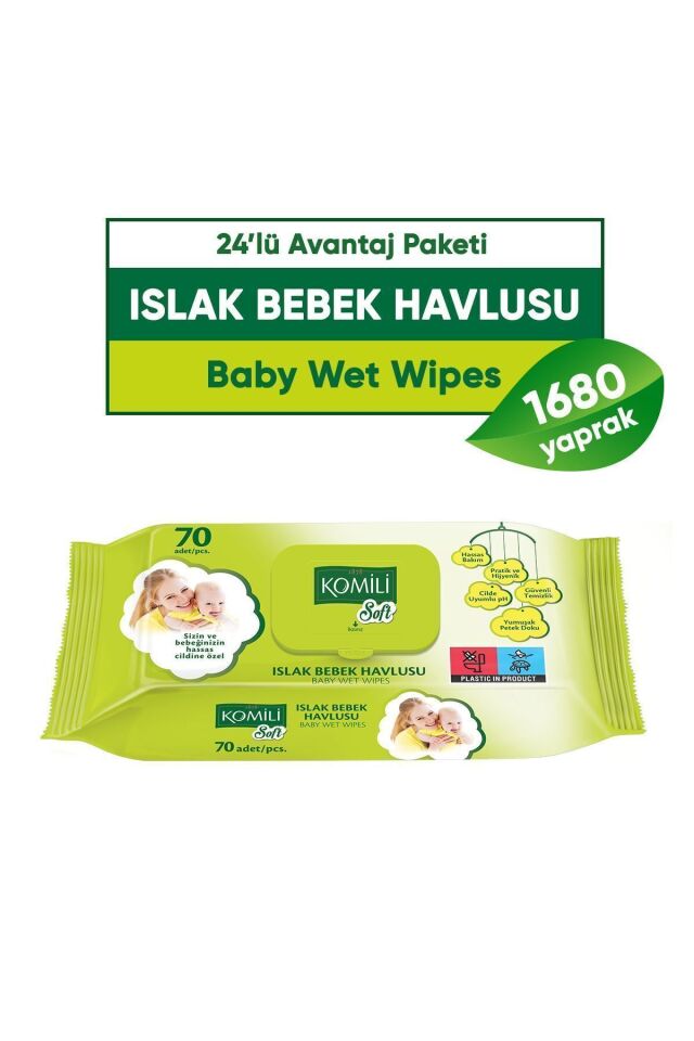 Soft Islak Havlu 70'li - 24'lü Paket - 1680 Yaprak