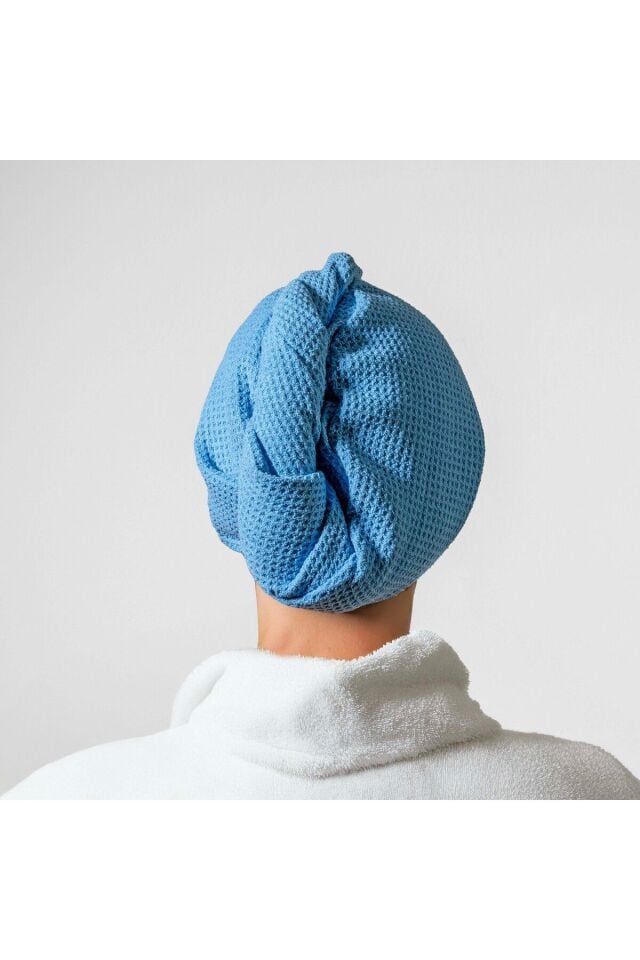 Mikrofiber Saç Bonesi Mavi