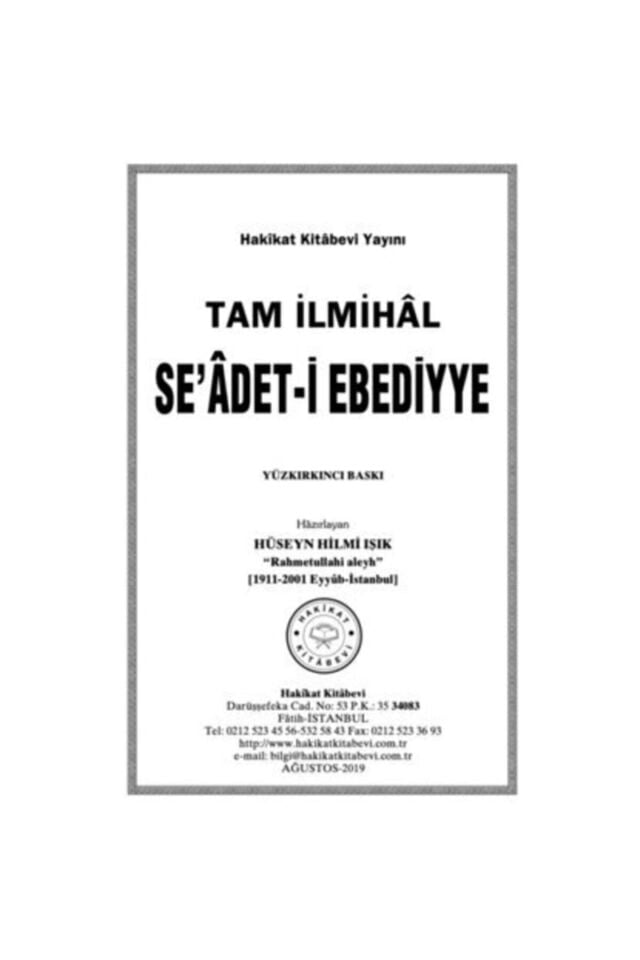 Tam Ilmihal Se`âdet-i Ebediyye