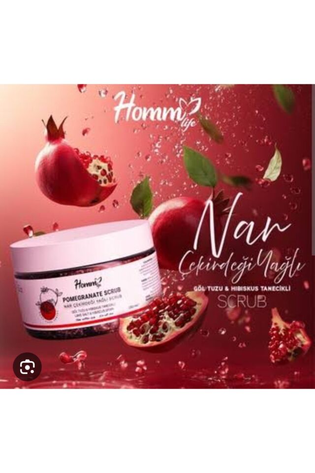 HOMM LIFE NAR ÇEKİRDEĞİ YAĞLI BİTKİ TANECİKLİ SCRUB 250 ML
