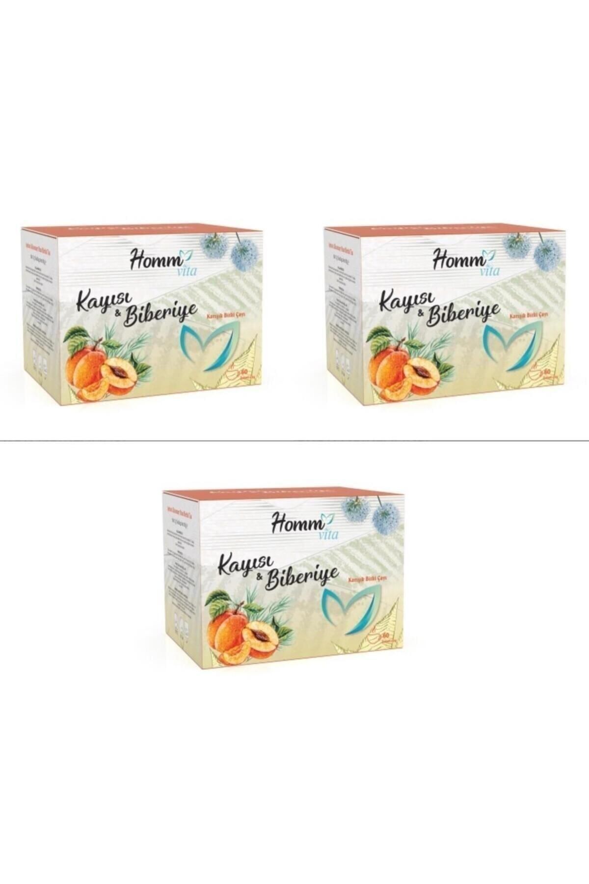 HOMM VITA KAYISI & BİBERİYE KARIŞIK BİTKİ ÇAYI 60 POŞET 90GR 4'LÜ EKONOMİK PAKET