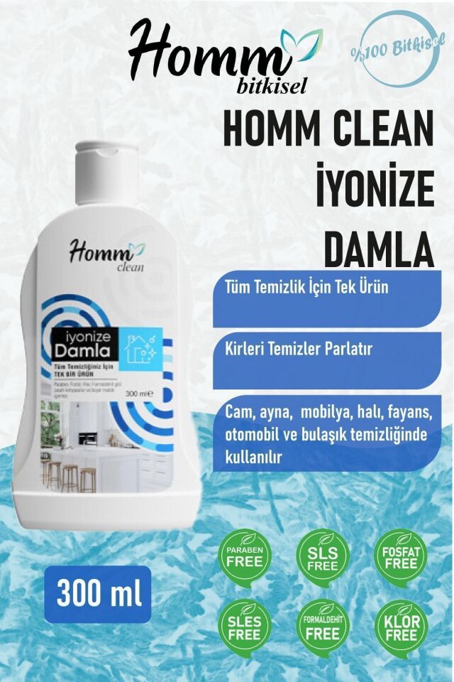 HOMM CLEAN İYONİZE DAMLA 300 ML