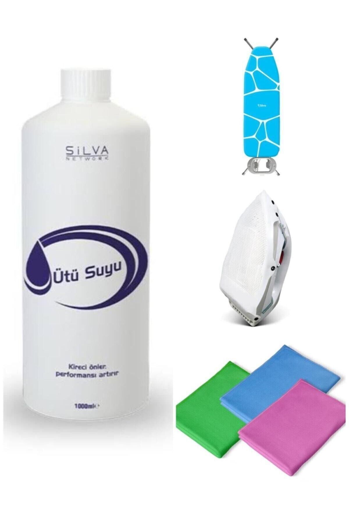 Silva Purimax Ütü Seti Turkuaz + Üçlü Cam Bezi