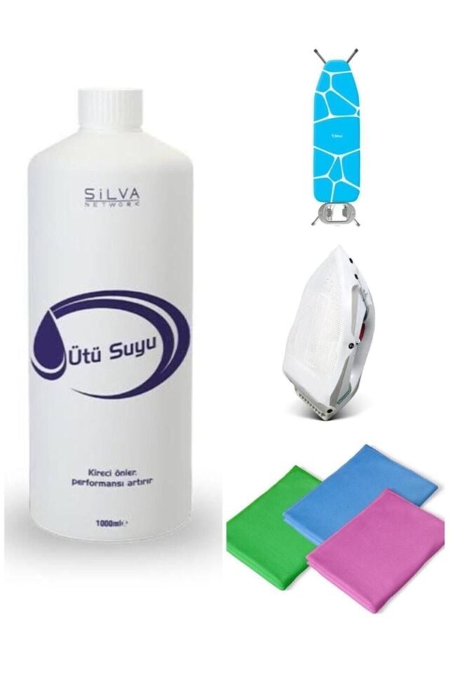 Silva Purimax Ütü Seti Turkuaz + Üçlü Cam Bezi