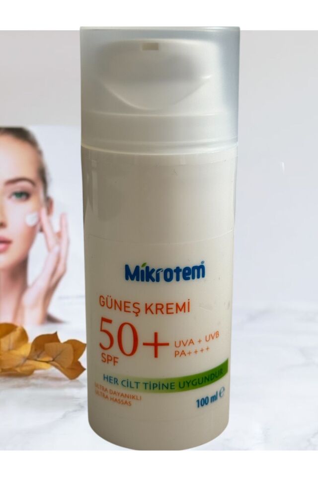 Güneş Kremi Spf 50 Normal Ve Karma Ciltler Için Günlük Kullanım Yüz Güneş Kremi 100ml